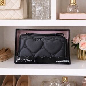 Betsey Johnson Quilted Black Heart Wallet